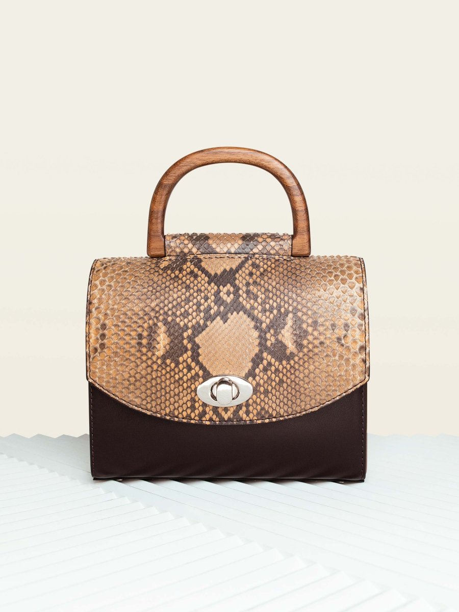AURORA INDIAN BROWN PYTHON Handcraft – Blackwoodbags