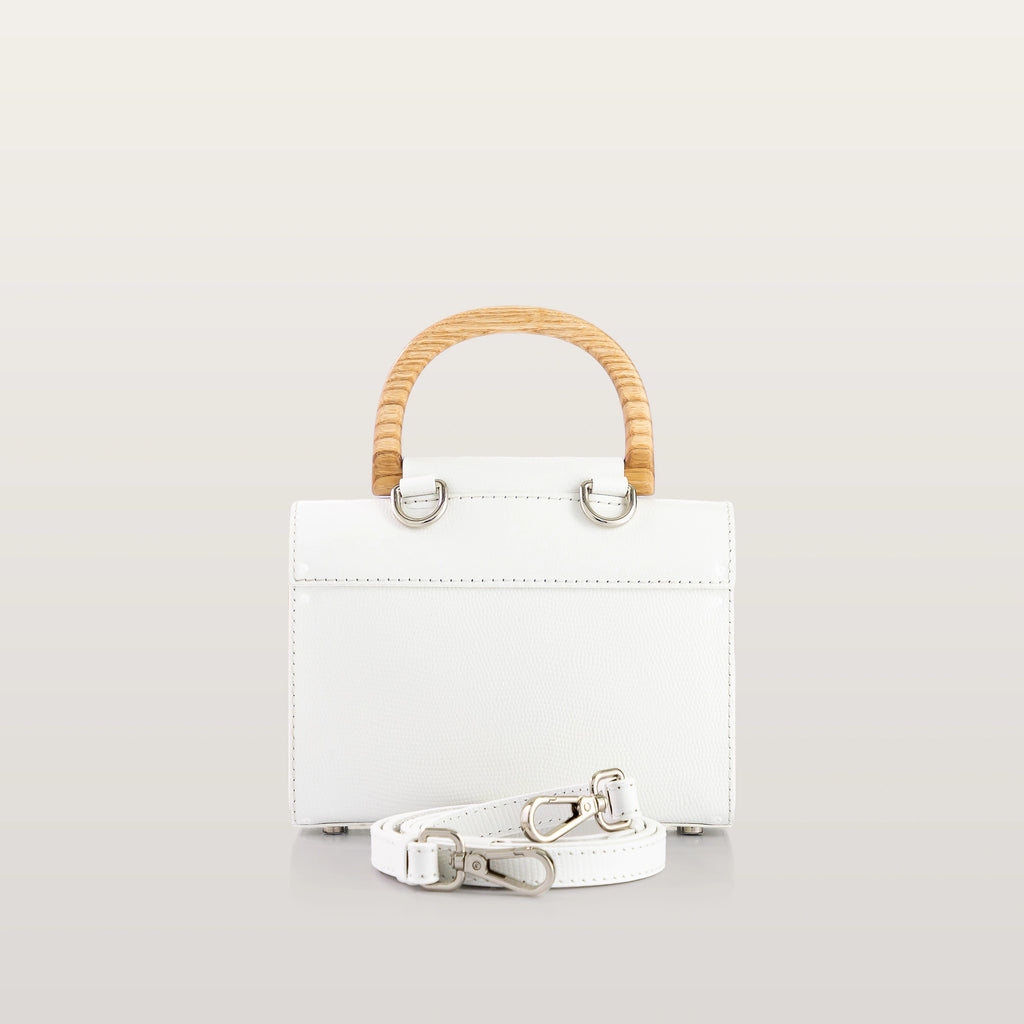 Aurora Mini White Saffiano