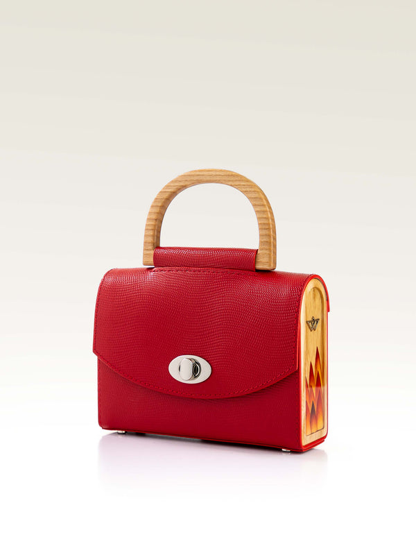 AURORA MINI ROJO SAFFIANO