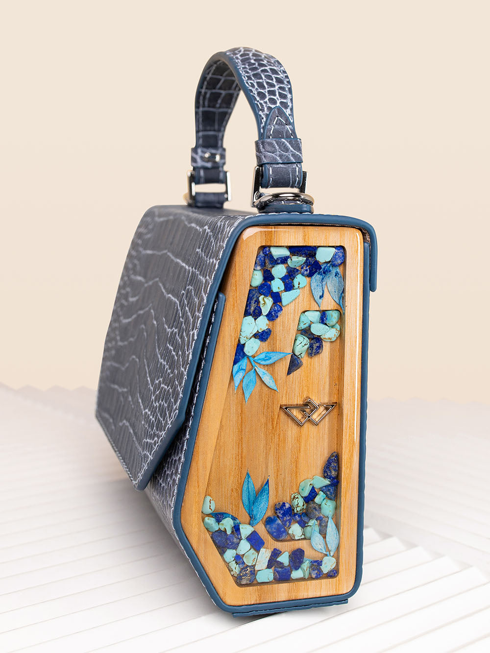 FJORD BLUE GRAPHITE CROCO