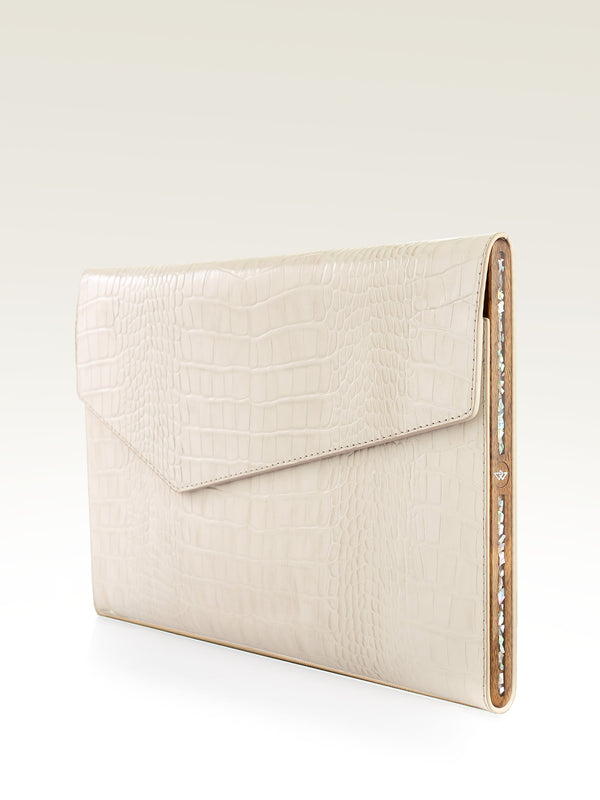 MacBook Case BEIGE CROCO