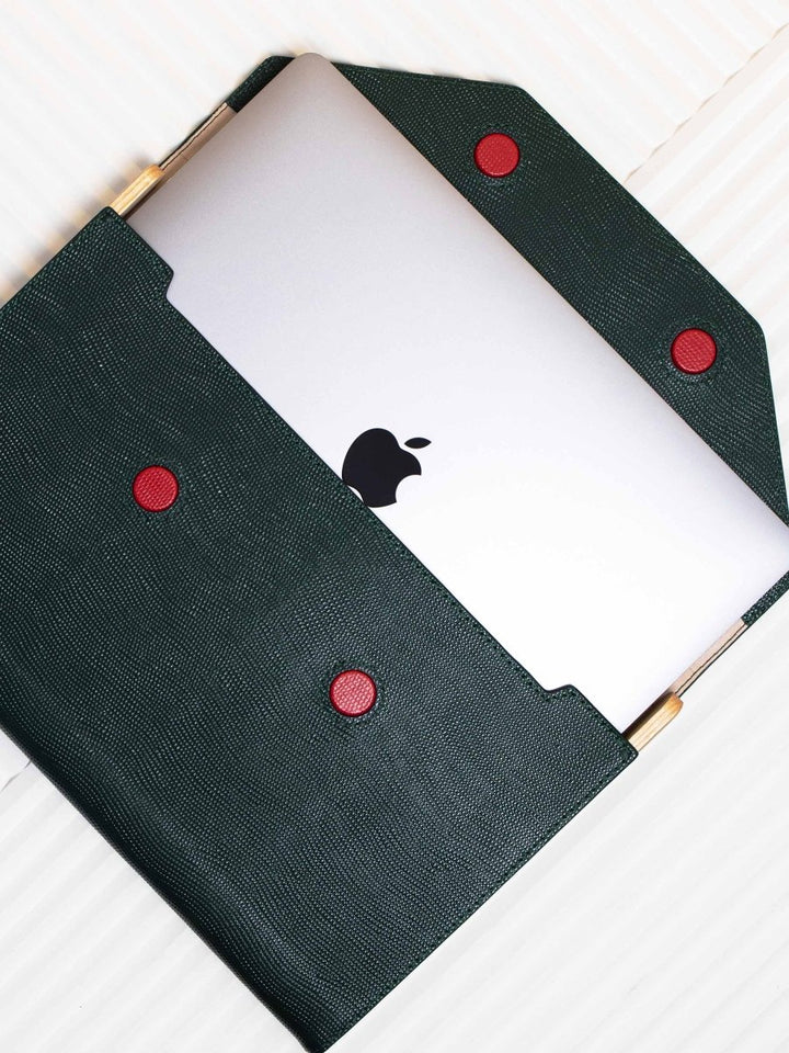 MacBook Case GREEN SAFFIANO