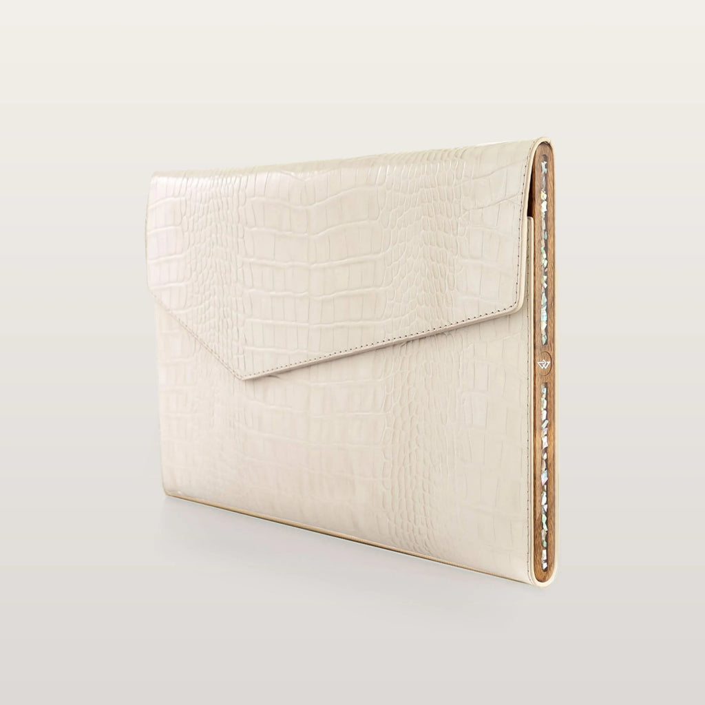 MacBook Case BEIGE CROCO
