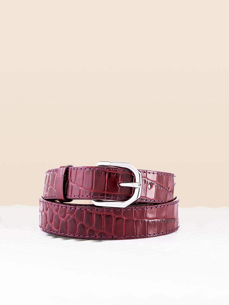 BELT BORDO CROCO Wrap-around