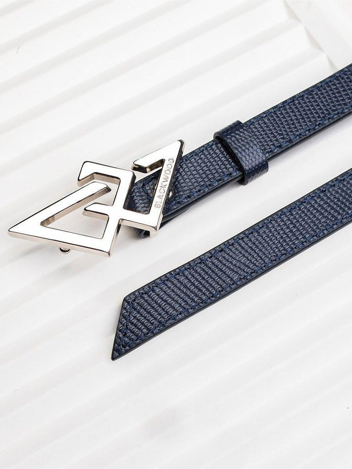 BELT DEEP BLUE SAFFIANO