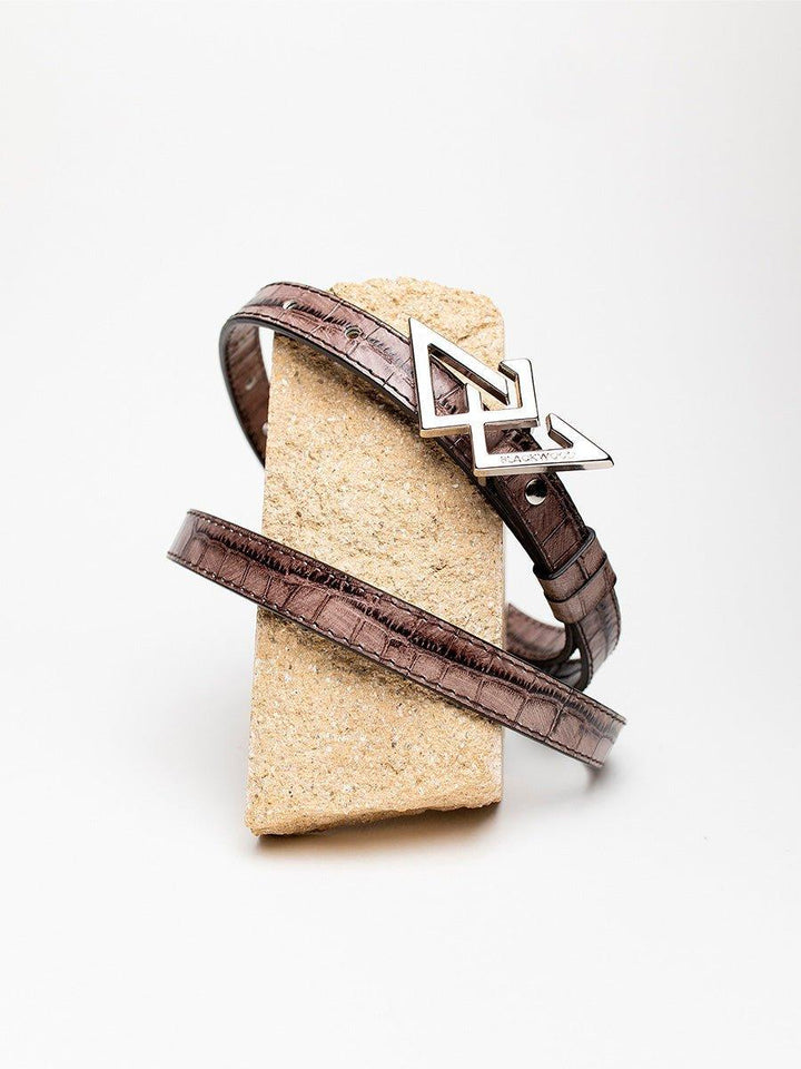 BELT DEEP BROWN CROCO