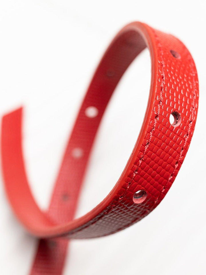 BELT RED SAFFIANO