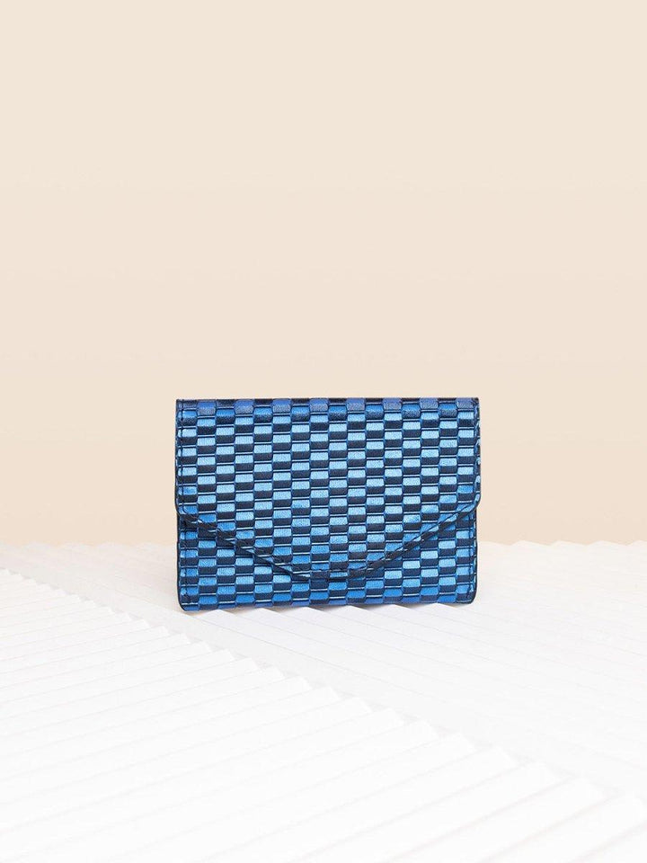 CARDHOLDER BLUE BRAIDED