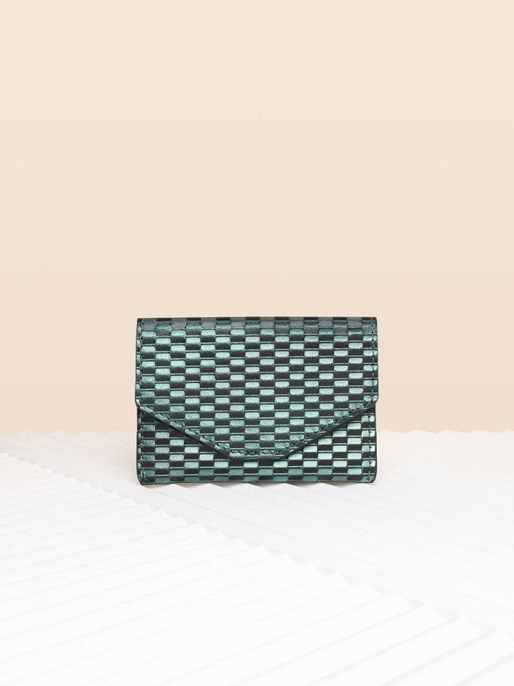 CARDHOLDER GREEN BRAIDED