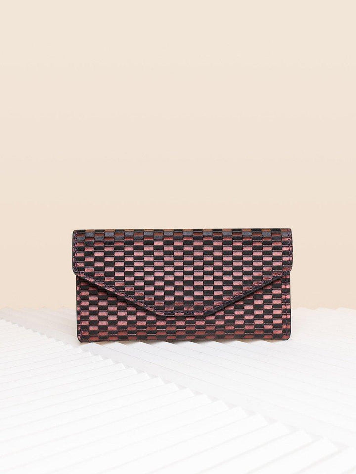 WALLET BURGUNDY BRADED