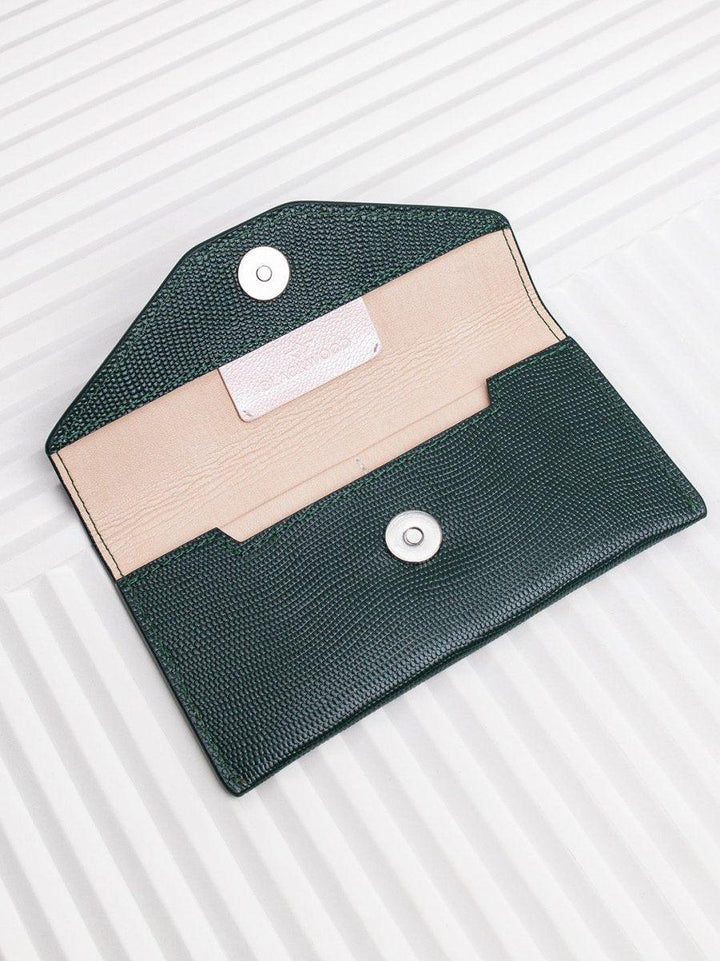 WALLET GREEN SAFFIANO