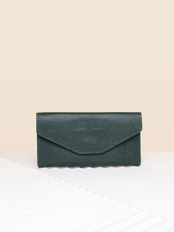 WALLET GREEN SAFFIANO