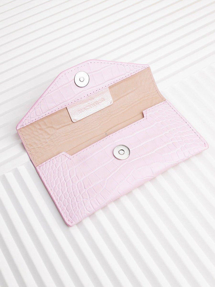 WALLET PINK CROCO