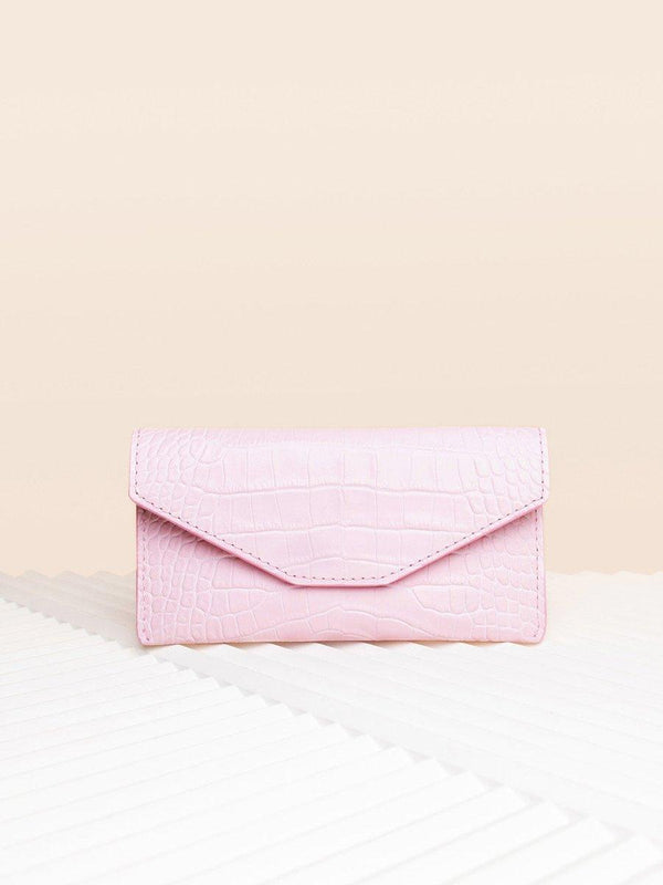 WALLET PINK CROCO