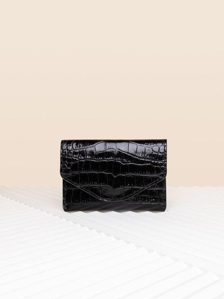 CARDHOLDER BLACK CROCO