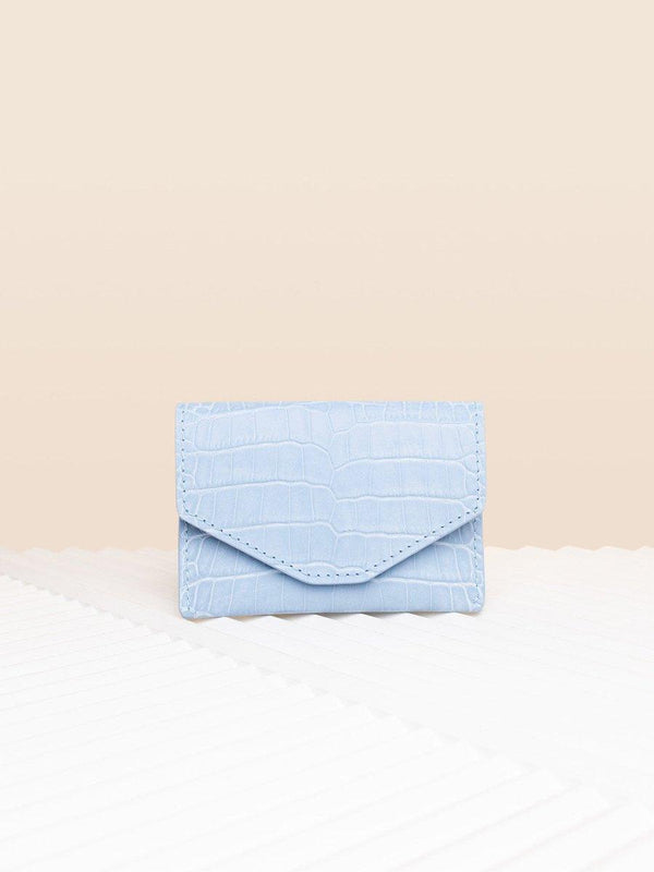 CARDHOLDER BLUE CROCO