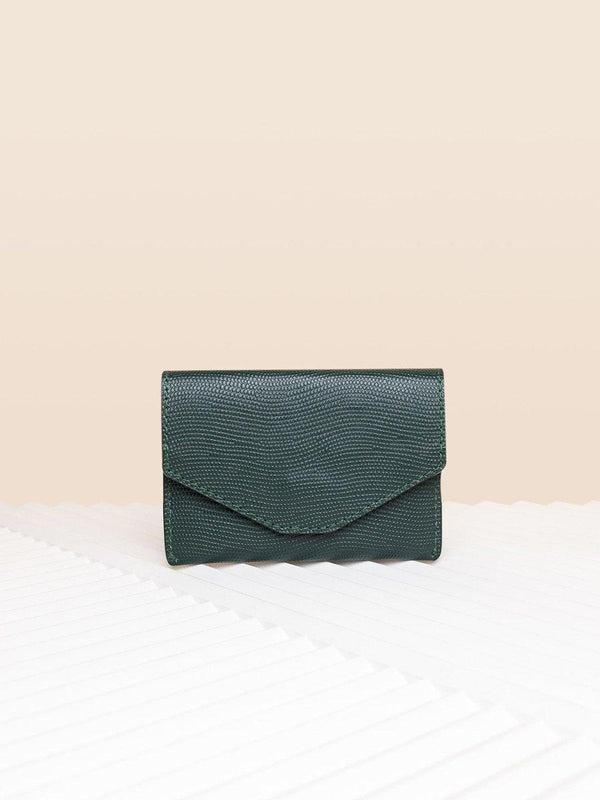 CARDHOLDER GREEN SAFFIANO