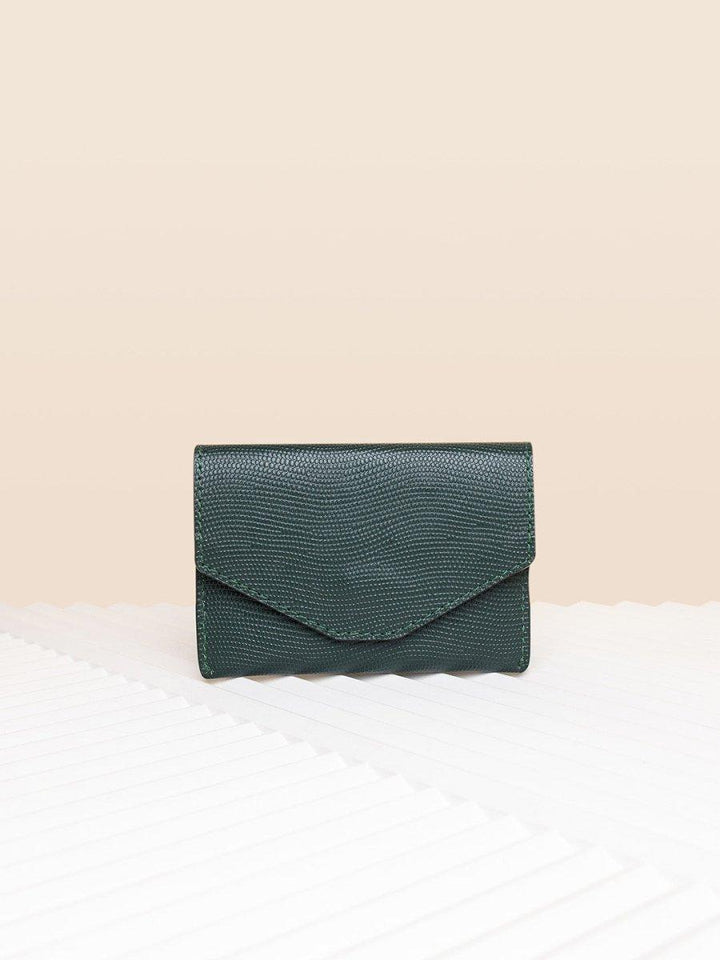 CARDHOLDER GREEN SAFFIANO