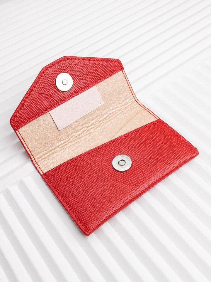 CARDHOLDER RED SAFFIANO