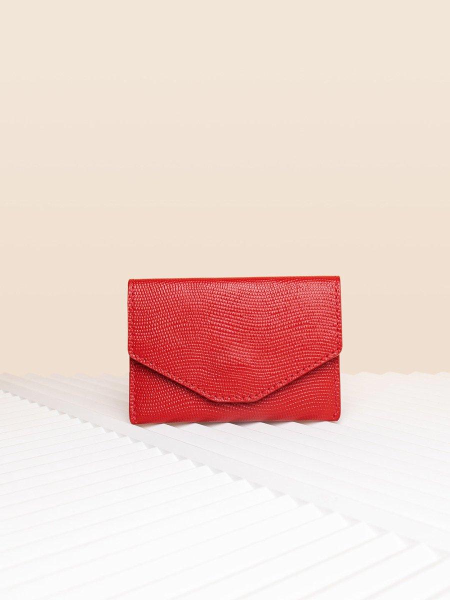 CARDHOLDER RED SAFFIANO