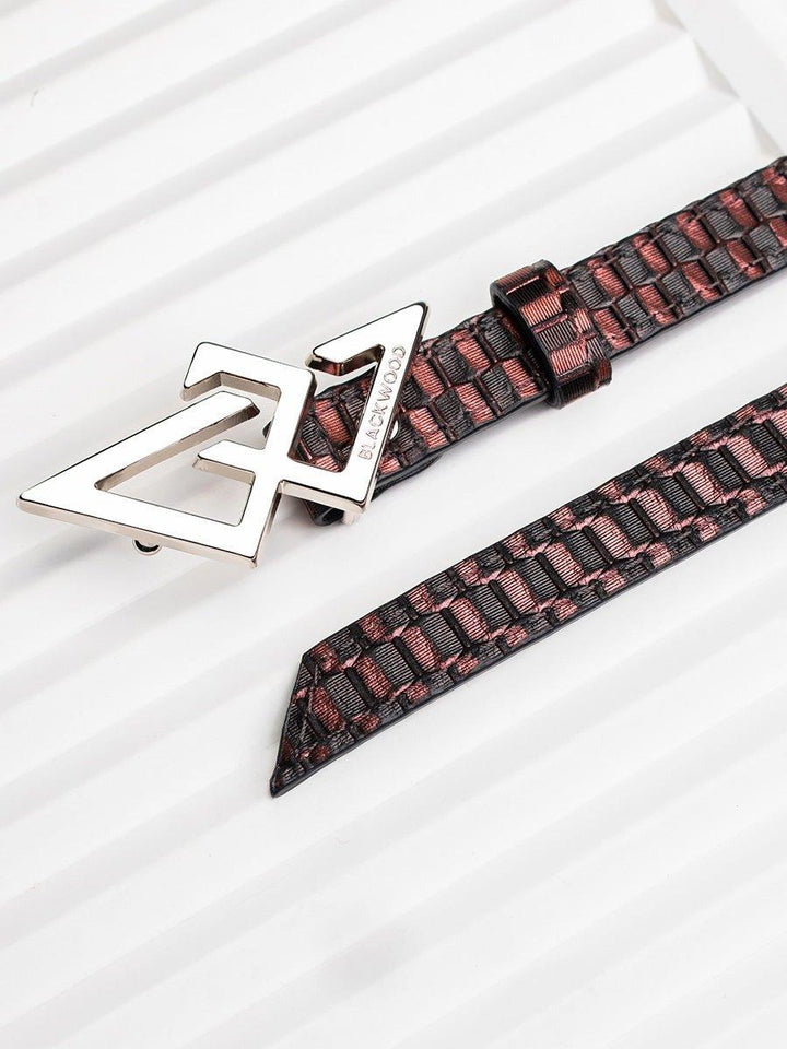 BELT BURGUNDY BRAIDED