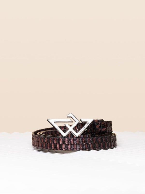 BELT BURGUNDY BRAIDED