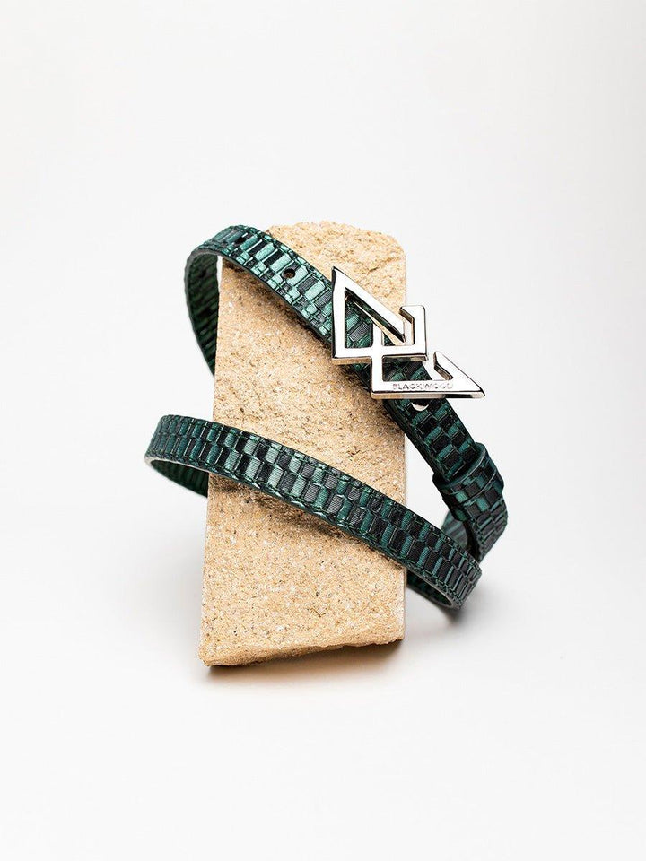 BELT GREEN BRAIDED