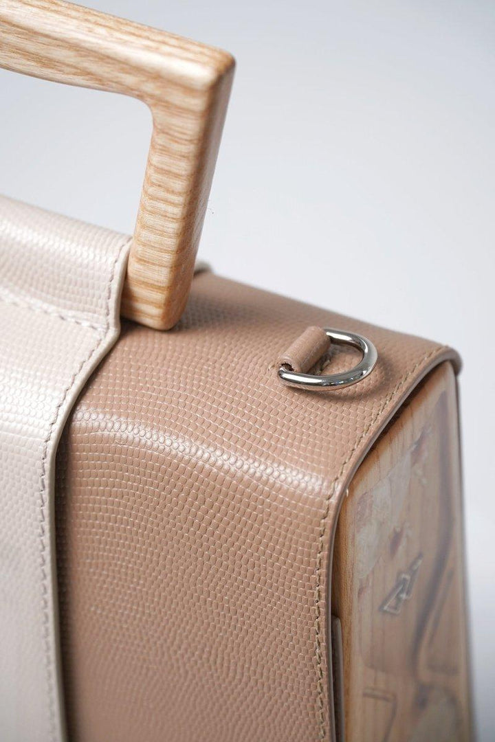 SANDY MINI BEIGE/CAPPUCCINO SAFFIANO